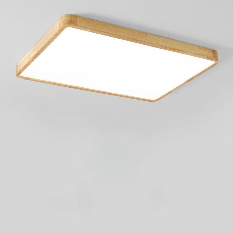 Lumină de Plafon LED Modernă Aspect Lemn Auriu O Lumină cu 3 Culori Iluminat Acasă Bucătărie Dormitor Baie Lampă de Plafon de Suprafață