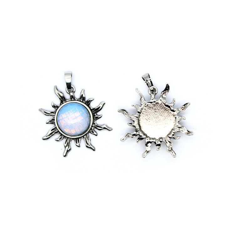 2Pcs Small Pendant 35x40mm Natural Stone Amethyst Agates Retro Style Necklace Pendant For Jewelry Making DIY Earrings Bracelet Necklace Accessory