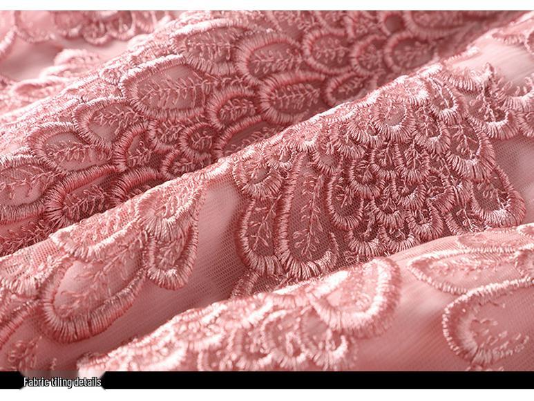 Letní krajkové šaty s výšivkou ve větších velikostech - Všestranné slavnostní šaty pro matky