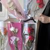 20 PZ Borsa per Confezionare Bouquet di Rose Fai da Te Fatto a Mano Borsa in Cellophane per Avvolgere Fiori Festa della Mamma