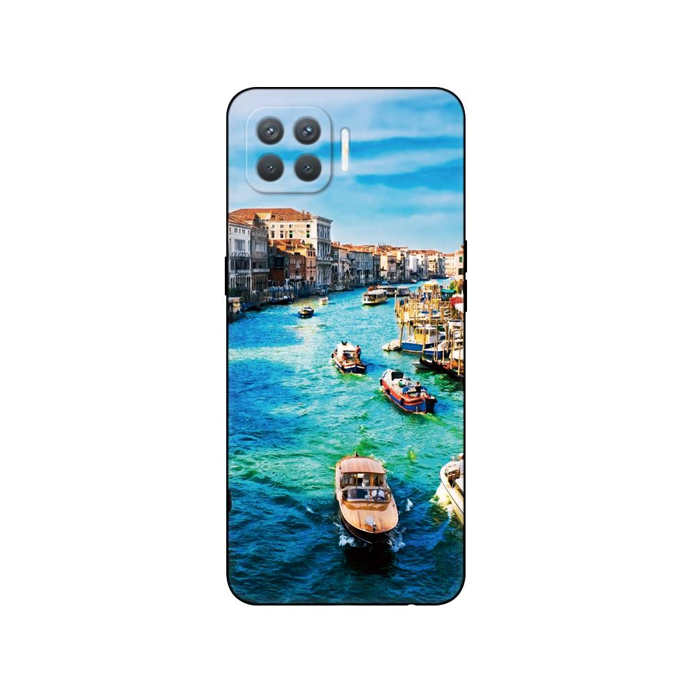 For Oppo Reno4 Lite Case Silicon Phone Case On Oppo F17 Pro Back Cover  Reno 4 Lite 6.43" Black Tpu Case Pink Anime Space Car