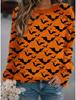 2025 autumn and winter Halloween element explosion 3D digital printing women's crew neck sweater
