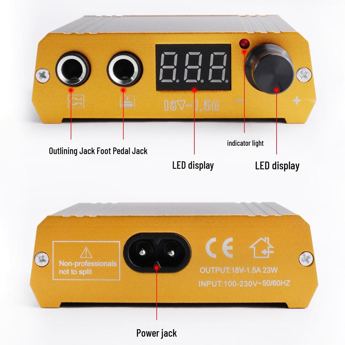

Ou Liang Mini LCD Tattoo Power Supply with Foot Switch British Standard