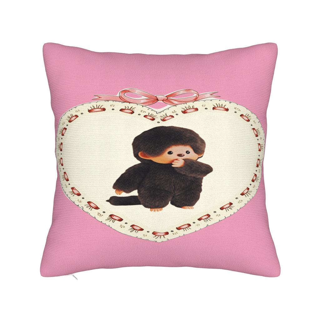 M-Monchhichis Pillowcases  Novelty Pillow Case For Sofa Car Home Decor Graphic Pillow Cover