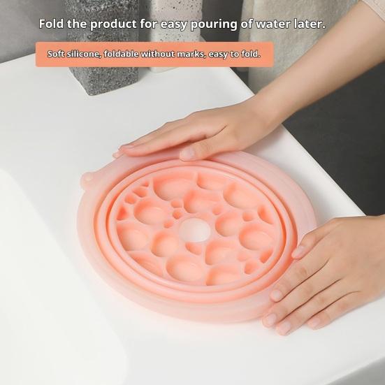 Face Ice Bath Bowl Collapsible Silicone Face Skincare Bowl with Built-in