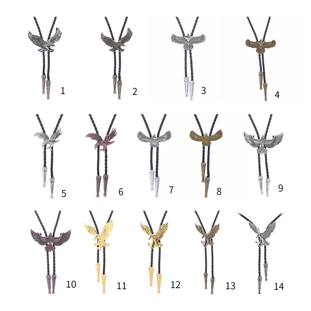 Relief Eagle Buckle Decors Bolo Tie for Men Women Bridegroom Wedding Necklace Western Cowboy Necktie Bolo Tie for Shirt