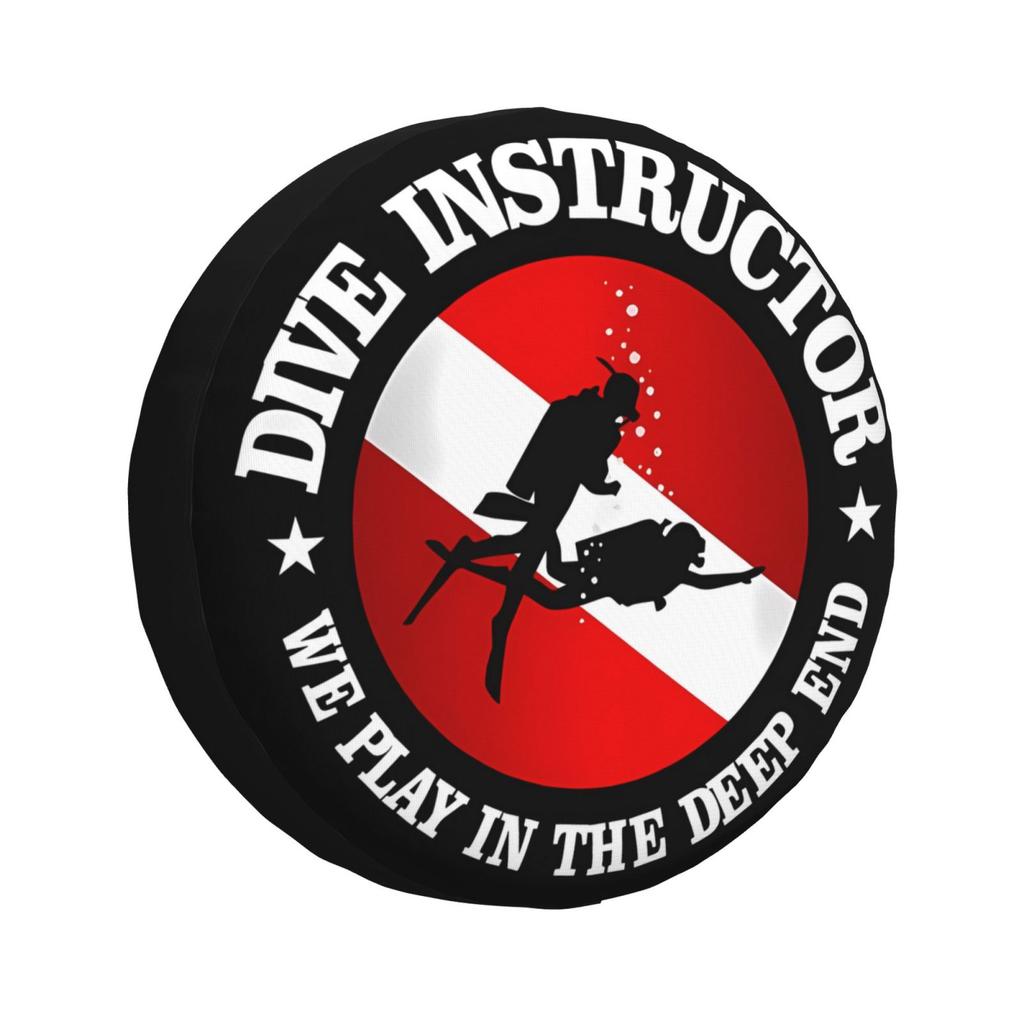 Diving Club Printed Spare Tire Cover Universal 4WD 4x4SUV Automotive Tire Protection Cover Automotive Accessories 14"15"16"17"