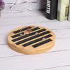 Bamboo Round Rings Holder Tray Showing Plate Jewelry Organizer Display for Store Shop