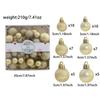 44-Piece Christmas Tree Ornament Set: Glittered Christmas Balls In Gift Box