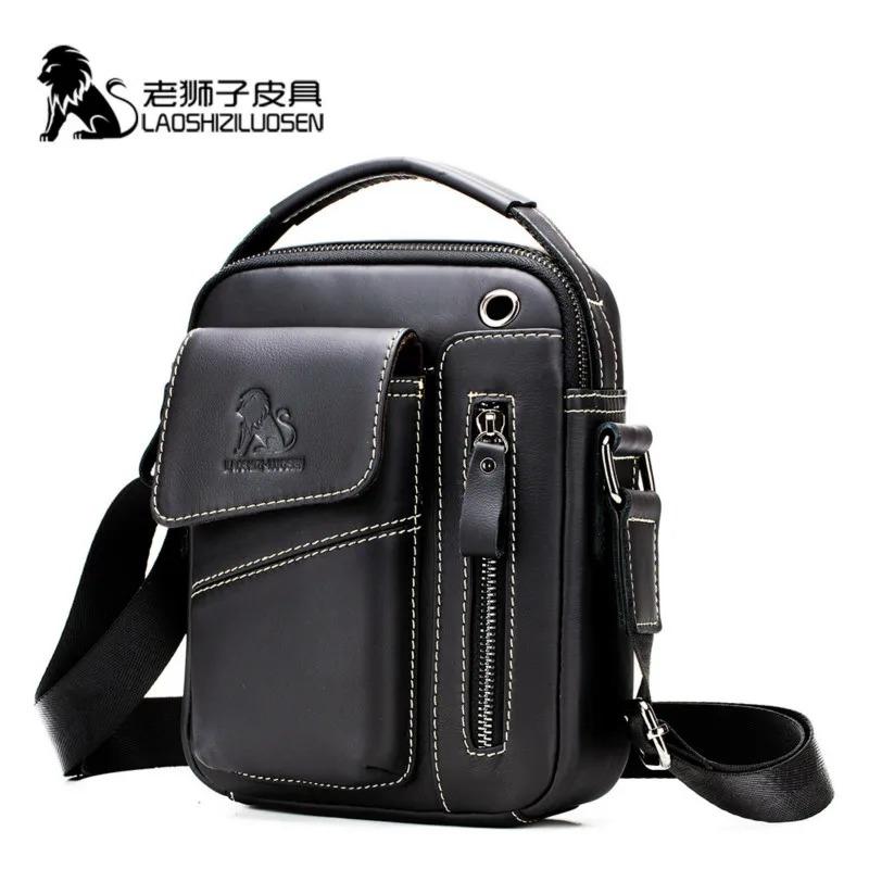 Genuine Cow Leather Messenger Bag Men Handbag Chest Crossbody Shoulder Bag Men's Bag Tas Business Small Male Bolsas Sac