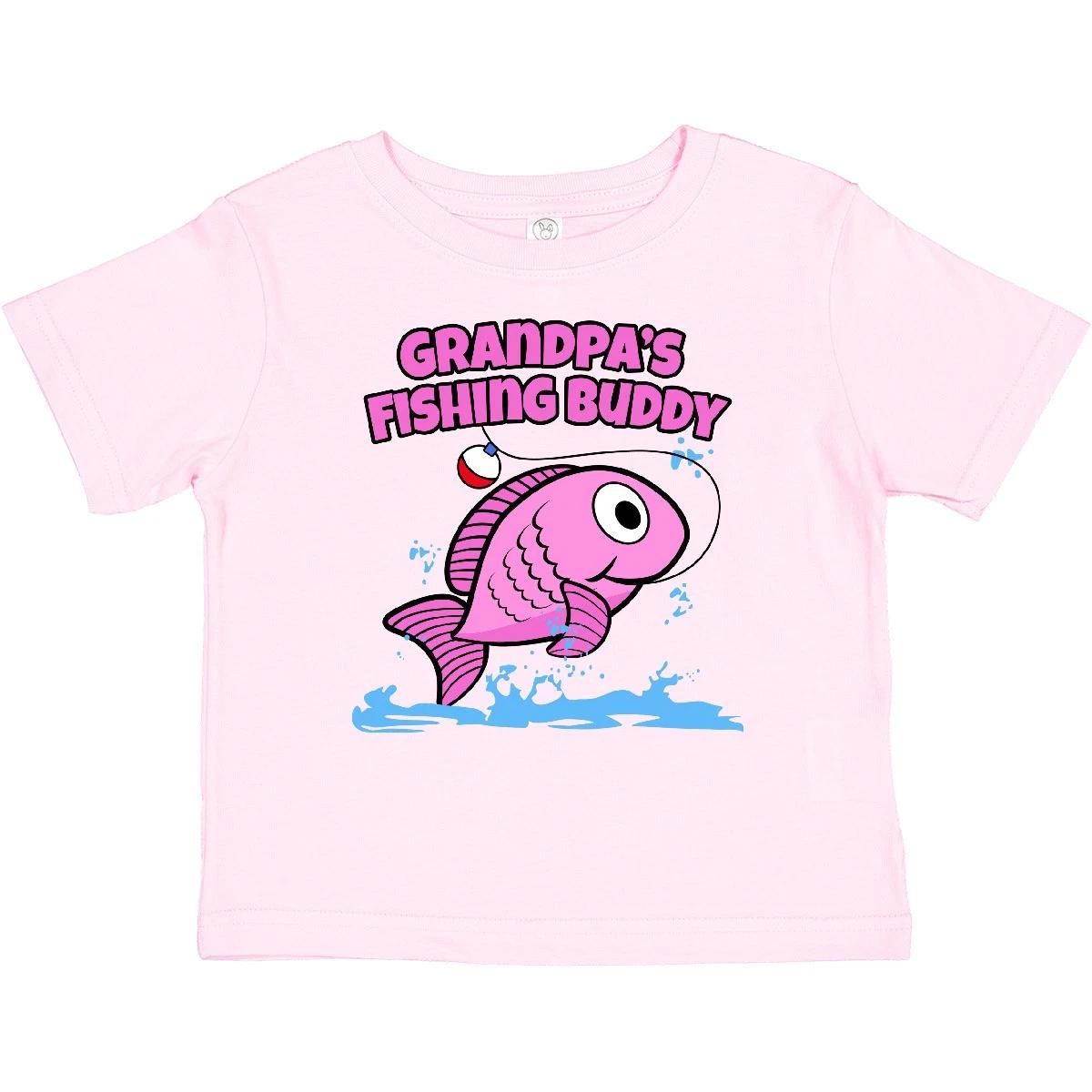 Inktastic Grandpa s Fishing Buddy (pink) Baby T-Shirt Grandpa Fish Granddaughter 100