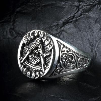 European and American Retro Domineering Ring Man, Versatile Hip-hop Punk Style Food Ring