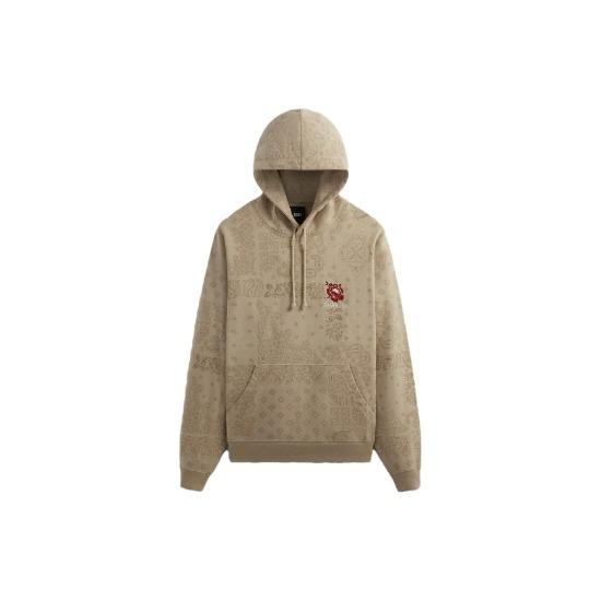 Kith Paisley Nelson Hoodie Canvas Men Tops Tan KHM031466-210
