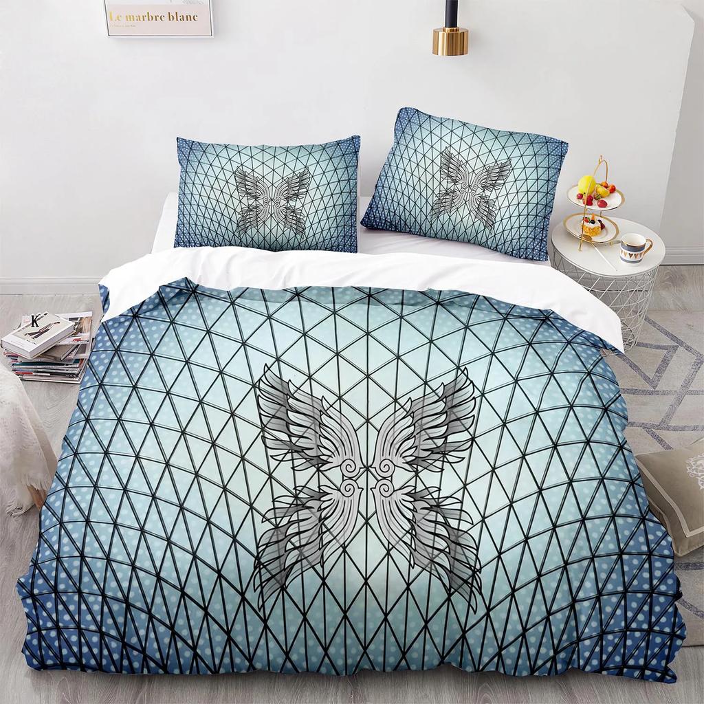 Geometry King Queen Duvet Cover Colorful Pattern Bedding Set For Kids Teens Boys Adult Abstract Art 2/3Pcs Polyester Quilt Cover
