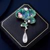 Good Luck Lotus High-end Female Lotus Water Lily Brooch