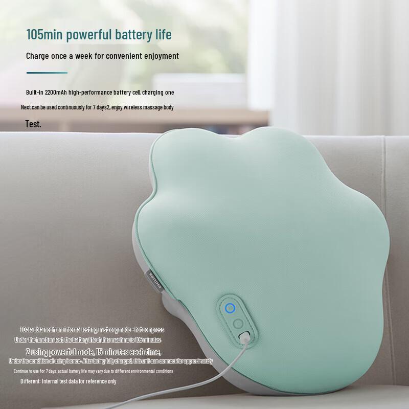 Philips Wireless Heated Kneading Back Massager Pillow