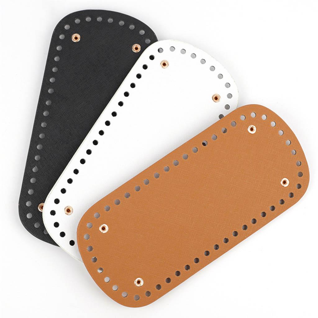 3 Packs Set PU Leather Bag Bottom DIY Purse Making Accessories Knitting Crochet Bags DIY Crochet Bucket Bag