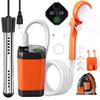 Doccia da Campeggio Portatile con Riscaldatore, Doccia Portatile Ricaricabile da 6000mAh con Riscaldatore a Immersione da 2000W, Display LED, Doccia da Campeggio Riscaldata per Viaggi,