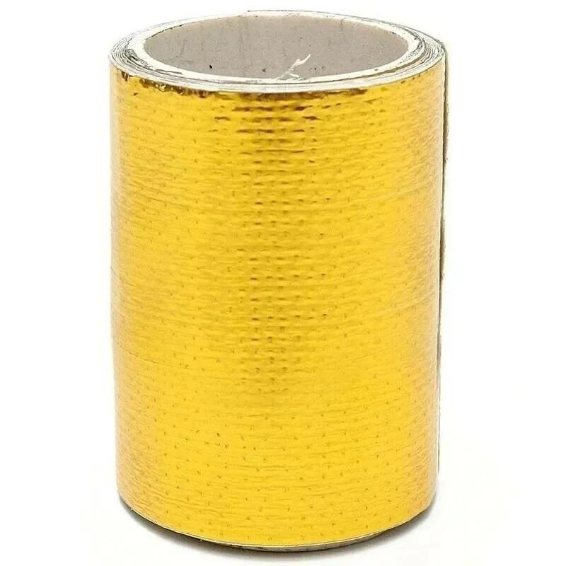 Gold Car Motorcycle Thermal Exhaust Wrap Pipe Header Heat Insulation Roll Tape Turbo Heat Wrap Reflective Tape 2026