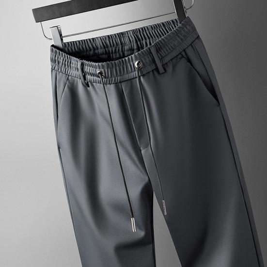Loose Trousers Fashion Solid Color Smooth Loose Trousers Summer Thin Loose Casual Pants Long Trousers Streetwear