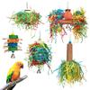 Vogel-Futterspielzeug Buntes Vogel-Schredderspielzeug Schredder-Knabberzubehör Leckerli-Spender Bewegungfördernd Geistig stimulierend