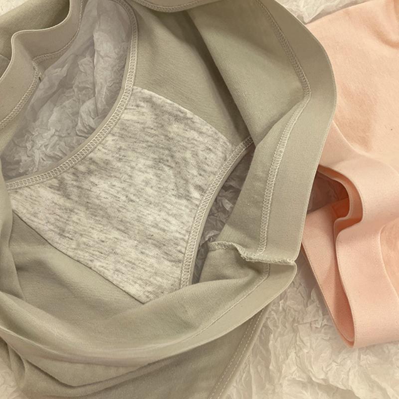 3pcs Plus Size Triangular Panties for Japanese-style-loving Teen Students - Mid-waist Solid Color Seamless Breathable Hip-lifting & Slimming