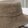 Cappelli a secchiello Ricamati con Lettere Primavera/Estate per Uomo, Traspiranti Moda Casual Versatili Cappelli Parasole per Donna