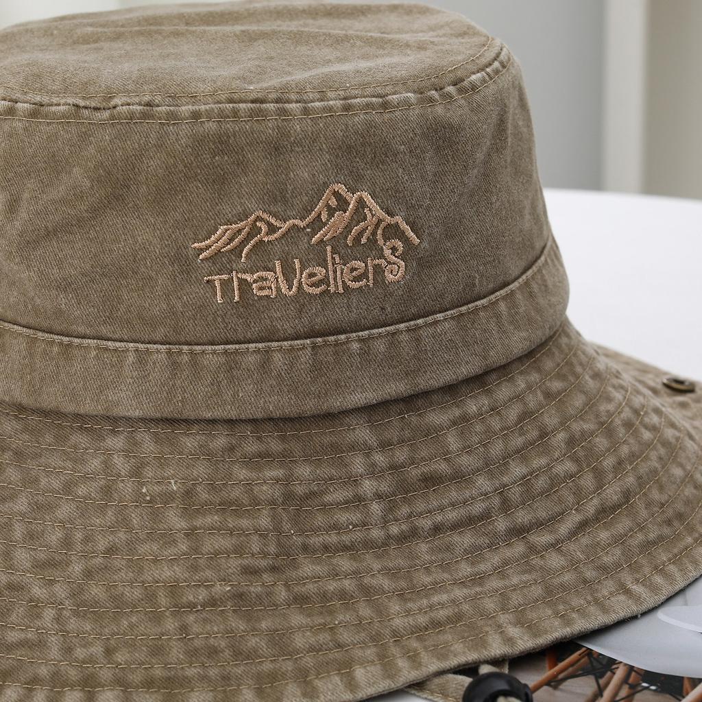 Cappelli a secchiello Ricamati con Lettere Primavera/Estate per Uomo, Traspiranti Moda Casual Versatili Cappelli Parasole per Donna
