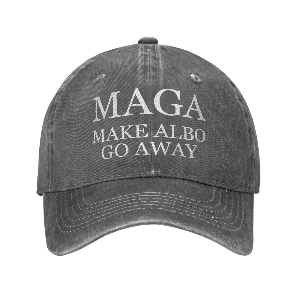2026 Washed Baseball Cap MAGA Make Albo Go Away Spring Trucker Hat For Men Adult Design Print Hiking Fishing Sun Snapback Cap
