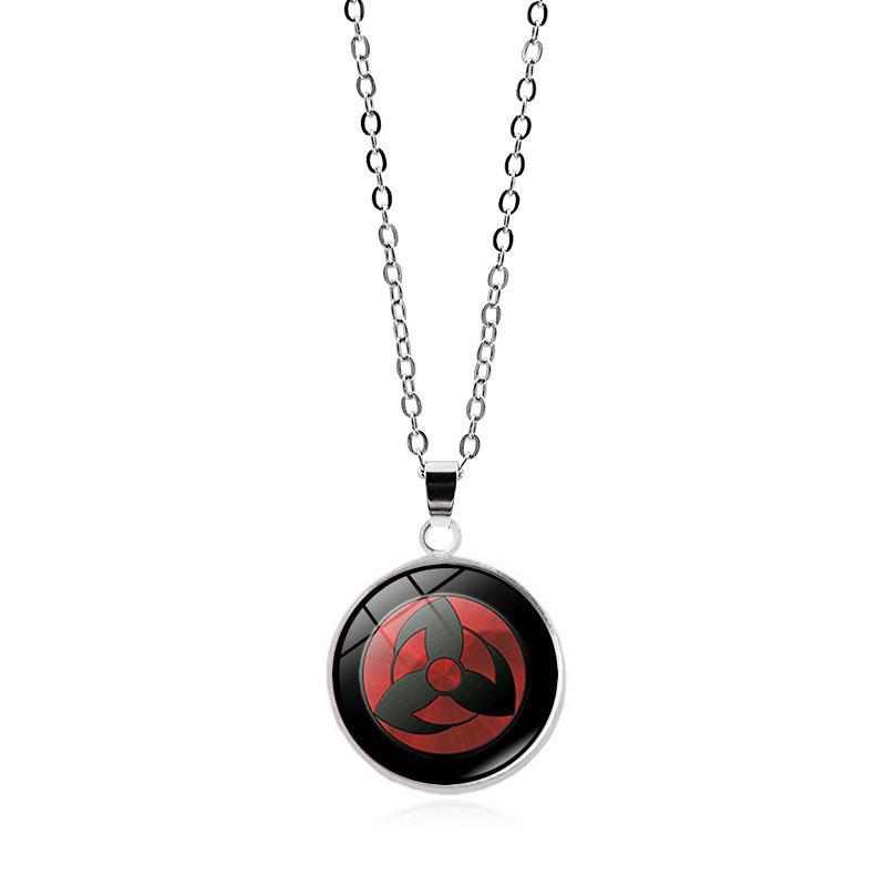 Naruto Necklace Anime Accessories Nine Tomoe Rinne Sharingan Magic Stone Pendant Alloy Crystal