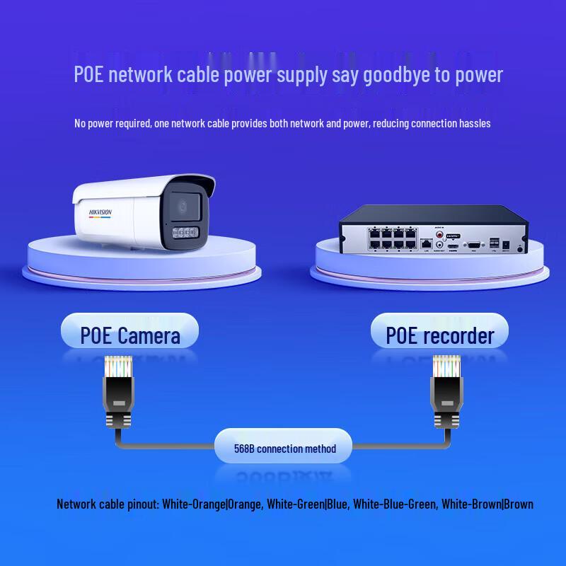 HIKVISION 6MP Ultra HD Outdoor Full-Color Night Vision Surveillance Kit (No Hard Drive) CN plug (adapter included)