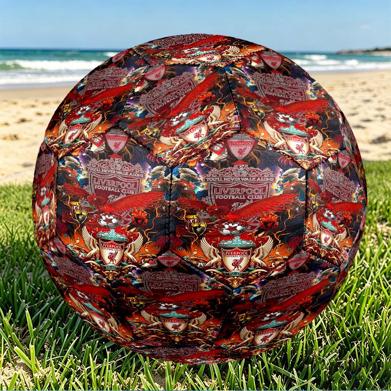 Liverpool F.C. Aufdruck Größe 5 Fußball, PU Verschleißfester Fußball für Spieltraining und tägliches Üben, Geburtstagsgeschenk für Fußballfans