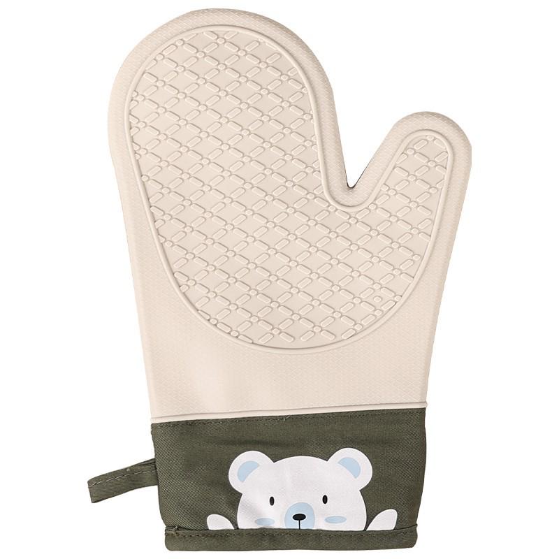 Gants de cuisson antidérapants en silicone épais et résistants à la chaleur pour micro-ondes et four