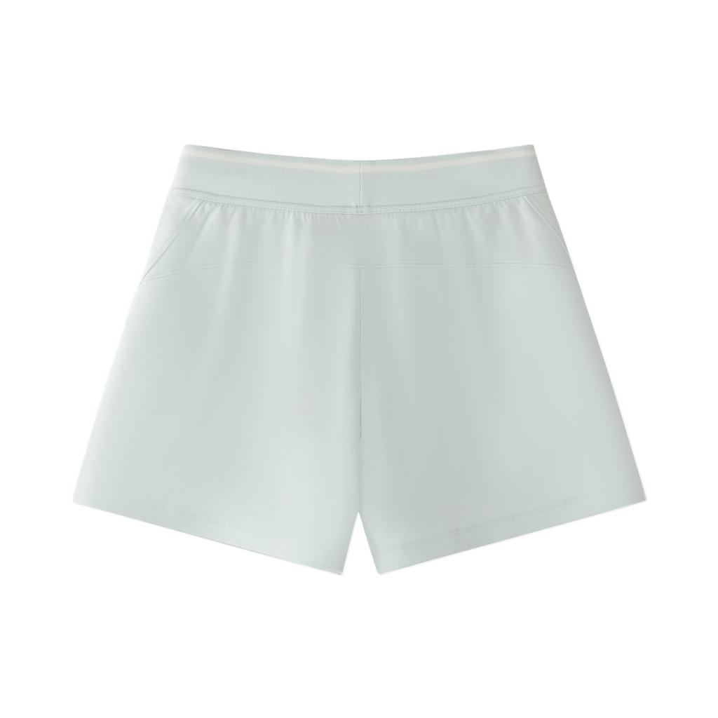 Fila Fusion Classic Minimalist Series Solid Color Lace-Up Mid-Rise Casual Shorts Women Shorts T11W625604F-LG