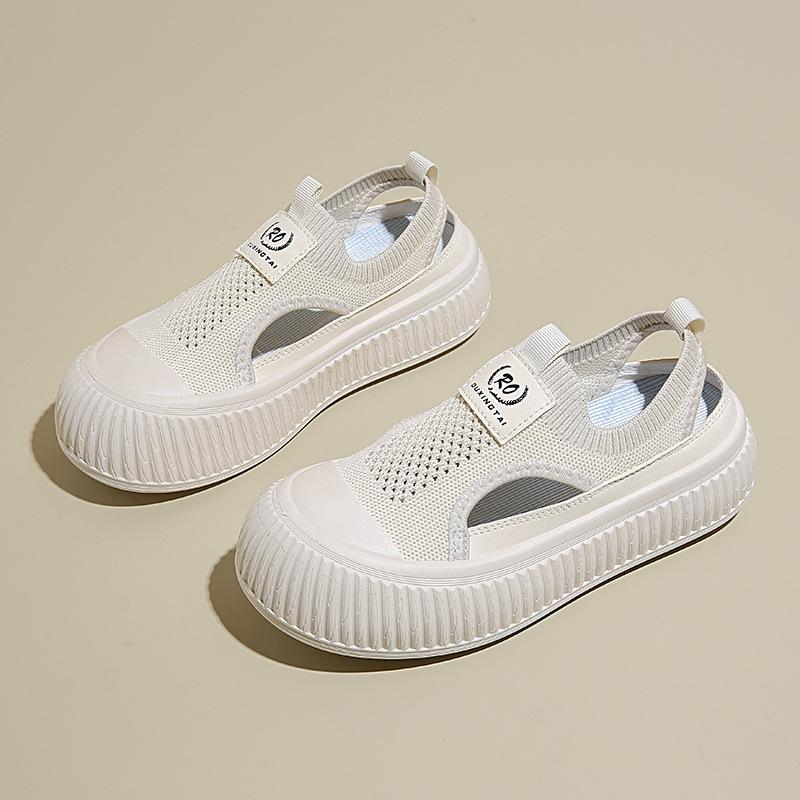 

2025 summer new ins breathable little white shoes female tide students platform muffin shoes casual board shoes street shot XT130 40