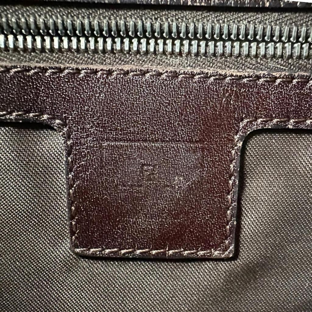 FENDI Zucca Pattern Shoulder Bag Brown Women used