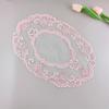 European Mesh Embroidered Delicate Table Mat Oval Placemat Oven Toaster Bowl Fruit Tray Cloth Tea Party Christmas Decoration