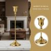 Aluminum Candle Holders 3 Piece Set Vintage Metallic Decorative Centerpieces for Tabletop Living Room Dining Parties