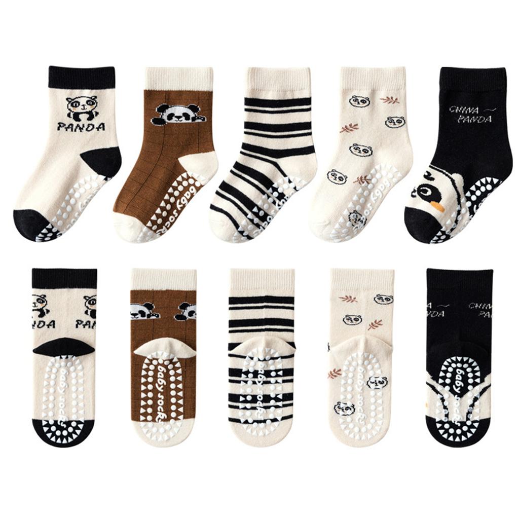 5 Pairs Baby Socks Newborn Baby Boy Girls 0-12 Years Kids Soft Cotton Cartoon Non-slip Floor Socks Children's Socks for Girls