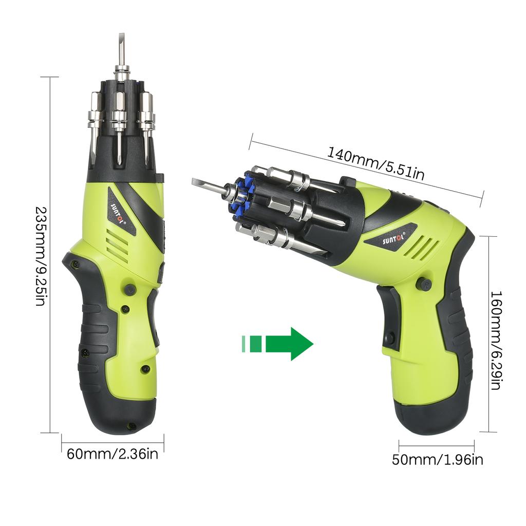 3.6V Rechargeable Cordless Screwdriver Kit 1/4 Inch Drive 6N.m Power Screwdriver Set with