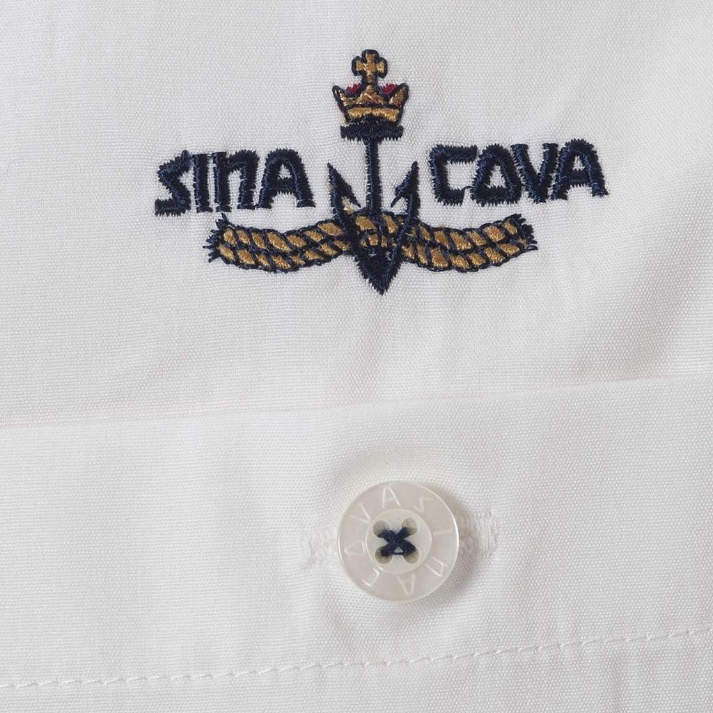 Sinacova Short Sleeve 10004520110L Men's Shirt, 100% Cotton, Broadcloth, Casual, Business, Button-Down, Simple, Classic,