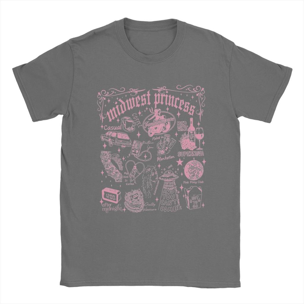 Heren T-shirts Chappell Roan Pink Ponys Club Vintage Katoenen T-shirt Korte Mouw T-shirt Ronde Hals Kleding Zomer