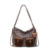 Leopard Print Tote Bag Women's Large-capacity New Autumn and Winter Retro Shoulder Messenger Bag Multi-functional Backpack