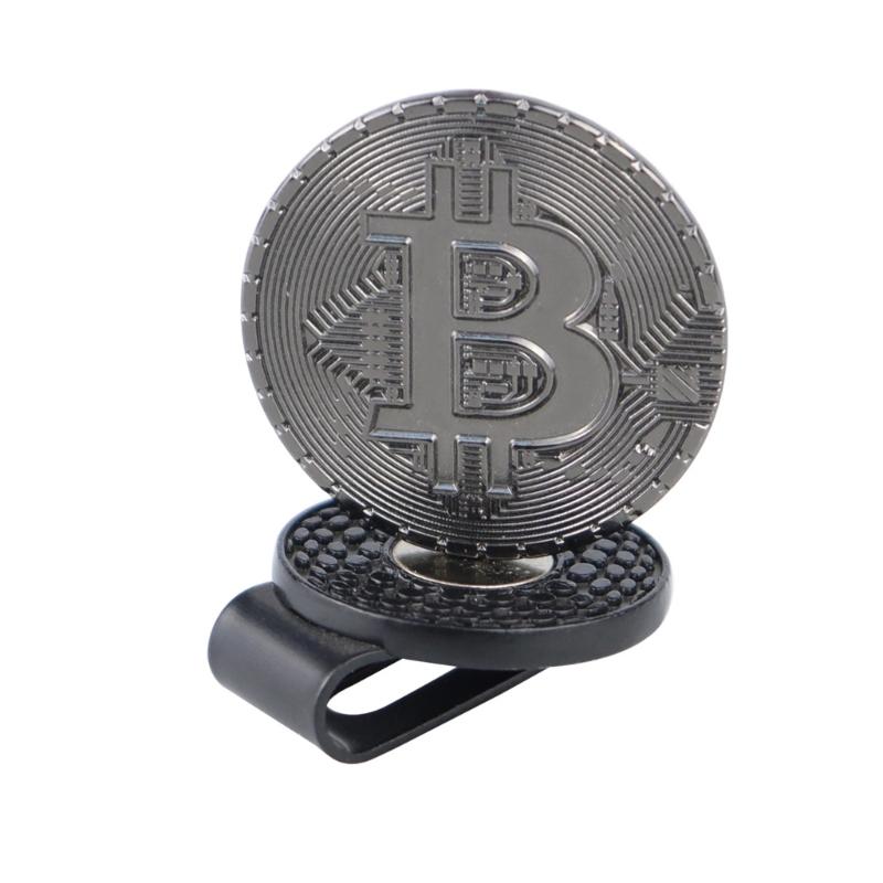 

Golden Coin Pattern Golfball Aiming Marker Magnetic Hat Clips Replacement Golfball Marker Caps Clips with Magnetic чорний