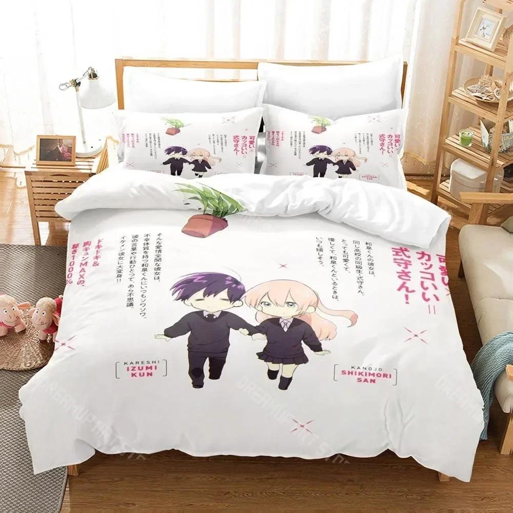 Shikimori's Not Just a Cutie Bedding Set Single Twin Full Queen King Size Bed Set Aldult Kid Bedroom Duvetcover Sets Anime Bed