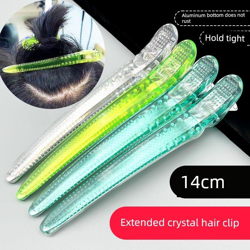 New Large Hair Clip with Extended Length for Hair Cutting and Sectioning, Crystal Non-Marking Clip, Professional Clip for Hairdressers