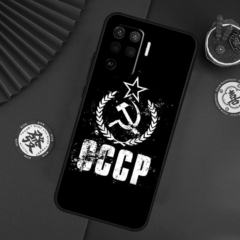 Red Soviet Union USSR Flag Case For Oppo A76 A16 A96 A17 A60 A40 A80 A98 A58 A78 A18 A38 A57 A74 A54 A94 A15 A5 A6 Pro