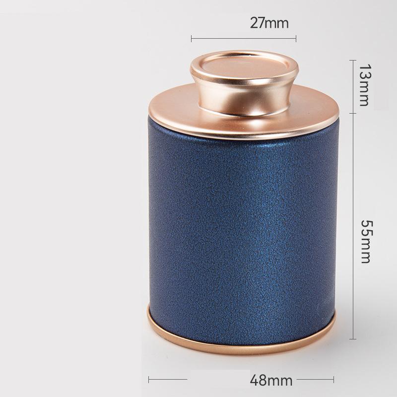 Small Kraft Paper Tea Canister with Round Airtight Double Lid Mini Kitchen Tea Canister Container for Leaf Coffee Spices Herbs