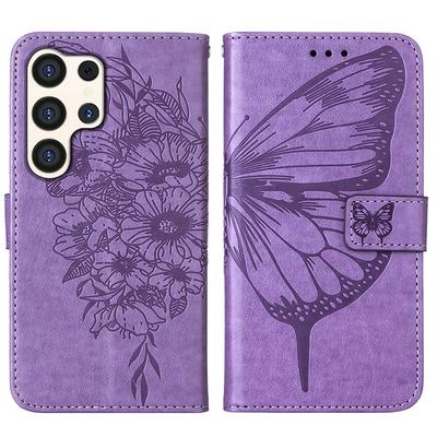 Butterfly Flower Flip Magnetic Wallet Leather Case For Samsung Galaxy S25 S24 Ultra S23 S22 S21 S20 FE S10 S9 S8 Plus S6 S7 Edge