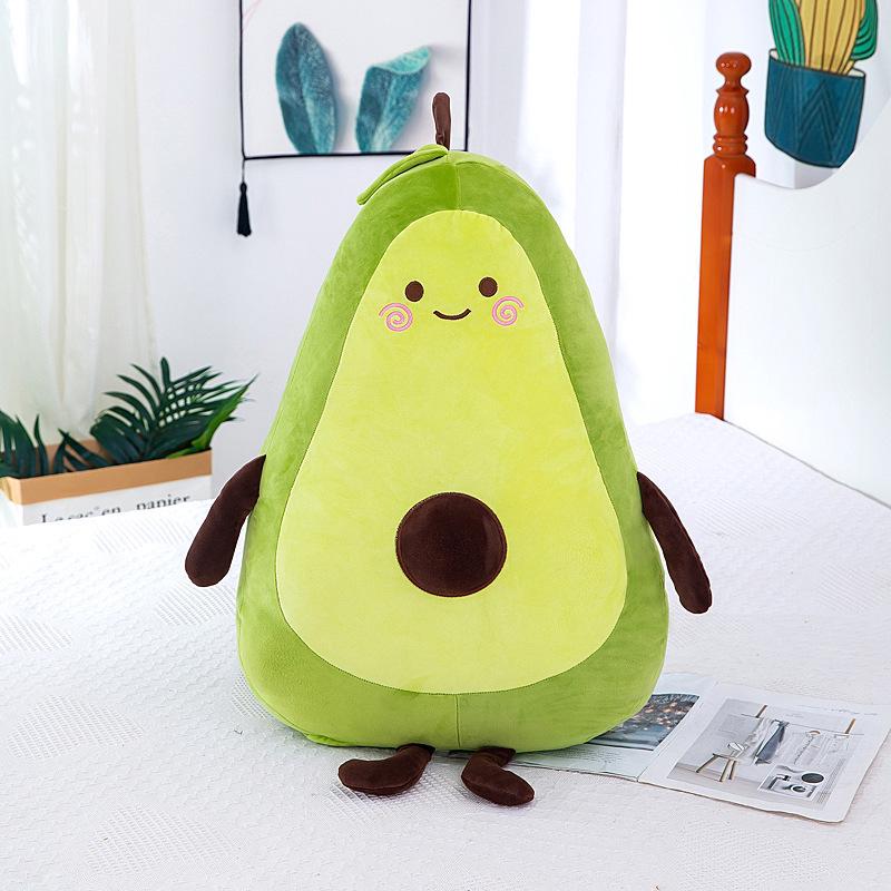 Avocado Plush Hugging Pillow - Green Fruit Doll Sleep Cushion